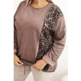 Kesi Włoski Women's Plus Size washed hoodie with a print graphite | Shoptok.si