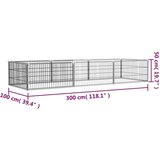  Ograda za pse s 8 panela crna 100 x 50 cm čelik obložen prahom | Eponuda.ba