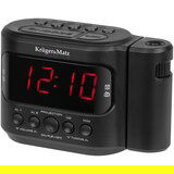  Laserska projekcijska budilka FM radioura črna Cene