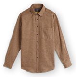 Portuguese Flannel Srajce z dolgimi rokavi Abstract Pied Poule Shirt - Brown Kostanjeva Cene