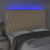  LED uzglavlje krem 144x7x118/128 cm od tkanine | Eponuda.ba
