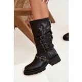 Boto Insulated Women's Boots with Straps and Buckles Black Ivaline Cene