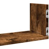 vidaXL Stenske police 3 kosi dimljeni hrast 80x18x18 cm inženirski les | Shoptok.si