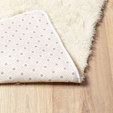 vidaXL Čupavi tepih s visokim vlaknima krem 120x120 cm poliester | shoptok.hr