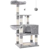 FEANDREA Stabilen mačji praskalnik, igralni stolp 138 cm, svetlo siva PCT60W, (21157959)