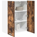 vidaXL Viseča omarica s polico Riga Dimljeni oreh 60 x 31 x 80 cm | Shoptok.si