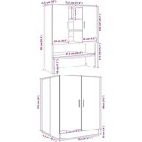  Ormari za perilicu rublja 2 kom Betonsko siva Konstruirano drvo | shoptok.hr