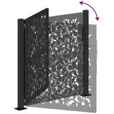  Vrtna vrata crna 100x100 cm dizajn s čeličnim krilom | shoptok.hr
