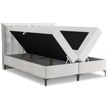 Makamii Svetlo siva boxspring postelja s prostorom za shranjevanje 140x200 cm Mikana – | Shoptok.si