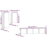  4-dijelni set TV ormarića boja hrasta sonome konstruirano drvo | shoptok.hr