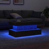  Klub stolić s LED svjetlima crni hrast 90x50x40 cm | shoptok.hr