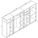 Hanah home ormar u boji drveta kardelen 1600 124 | ePonuda.com