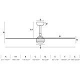 Faro 33814WT-20 - LED stropni ventilator sa prigušiva PUNT M LED/18W/230V, bela, prečnik 132 cm WT + daljinski upravljač | Eponuda.com