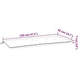  Jastuk za vrtnu klupu antracit 120 x 50 x 7 cm tkanina Oxford | shoptok.hr