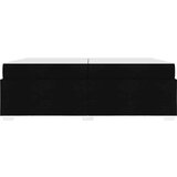  Konstrukcija postelje z vzmetnico Črna 200 x 200 cm blago | Shoptok.si