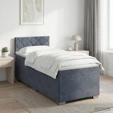  Boxspring krevet s madracem Tamnosiva 80 x 200 cm Baršun | shoptok.hr