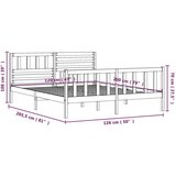  Za krevet od masivnog drva bijeli 120 x 200 cm | shoptok.hr