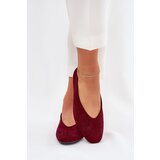 Boto Classic Ballet Flats Made Of Eco Suede Burgundy Osallin | shoptok.hr