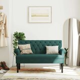  Klupa s naslonom tamnozelena 120 x 62 x 75 5 cm od tkanine | shoptok.hr