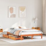 vidaXL Posteljni okvir s predali voščeno rjav 140x190 cm borovina Cene