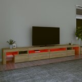TV ormarić s LED svjetlima boja hrasta sonome 290x36,5x40 cm | shoptok.hr