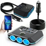  12v-24v led avto polnilec in razdelilec 4x usb quick charge 3.0 lcd | shoptok.hr
