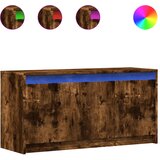  ormarić s LED svjetlima boja hrasta 100x34x50 cm drveni | shoptok.hr