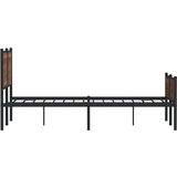 vidaXL Kovinski posteljni okvir z vzglavjem in vznožjem 140x200 cm | Shoptok.si