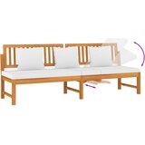  Dnevni ležaj s krem jastukom 200x60x75 cm masivno drvo bagrema | Eponuda.ba
