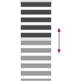 vidaXL idaXL Zebra senčilo črna 65x150 cm tkanina širina 60,9 cm poliester | Shoptok.si