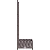  Vrtna sadilica s rešetkom smeđa 40 x 40 x 121,5 cm PP | shoptok.hr