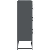 vidaXL Highboard Antracit 68x39x123 cm Jeklo | Shoptok.si