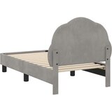  Posteljica za malčke z vzglavjem Svetlo siva 70 x 140 cm Žamet, (5000105740) | Shoptok.si