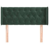 vidaXL Uzglavlje s ušima tamnozeleno 103x16x78/88 cm baršunasto | shoptok.hr