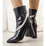 Gemre Black patent block heel ankle boots Ceballo | shoptok.hr