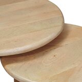  Stolovi za kavu na sklapanje 3 pcs Crna Čvrsto drvo manga | shoptok.hr
