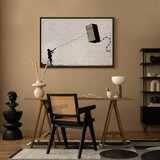  Slika - Flying Fridge (1 Part) Wide 120x80 U crnom drvenom okviru | shoptok.hr