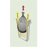 Rubbermaid Zbiralnik surovin SLIM JIM®, prostornina 60 l, odprtina za pločevinke, okrogle oblike, sive barve | Shoptok.si