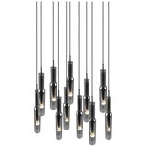 Trio Select LED viseča svetilka v srebrni barvi s steklenim senčnikom ø 50 cm Lucent – | Shoptok.si