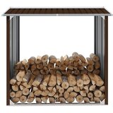  Ostava za drva od pocinčanog čelika 172x91x154 cm smeđa | shoptok.hr