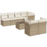 Maison Chic Seti vrtnega pohištva - Vrtna garnitura - Vrtni pohištvo set 8-delna z blazinami bež poli ratan, (21800252) | Shoptok.si