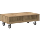  Stranska miza s kolesi Umetni hrast 90 x 50 x 30 cm, (5000201877) | Shoptok.si