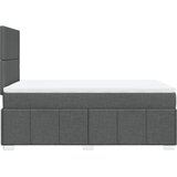  Krevet s oprugama i madracem tamnosivi 120 x 200 cm od tkanine | shoptok.hr