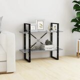 vidaXL ormarić za knjige s 2 razine boja betona 80x30x70 cm od iverice Cijene