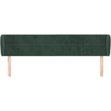 vidaXL Uzglavlje s ušima tamnozeleno 203x23x78/88 cm baršunasto | shoptok.hr