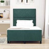 vidaXL postelja temno zelena 120x200 cm žamet, (22049890) | Shoptok.si