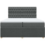  Krevet s oprugama i madracem tamnosivi 200 x 200 cm od tkanine | shoptok.hr