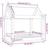  Krevet za pse crni 71 x 55 x 70 cm od masivne borovine | shoptok.hr