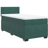 vidaXL Box spring postelja z vzmetnico temno zelen 90x190 cm žamet, (21306892) Cene