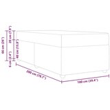  Okvir kreveta s madracem Ostalo Crna 100 x 200 cm tkanina | shoptok.hr